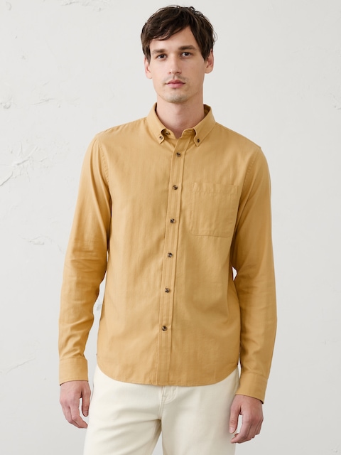 Slim-Fit Lightweight Flannel Shirt