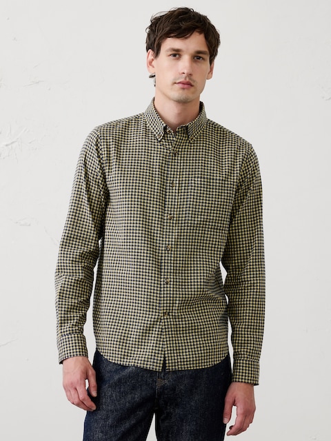 Slim-Fit Lightweight Flannel Shirt