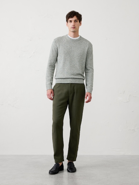 Athletic-Fit Linen-Blend Pant