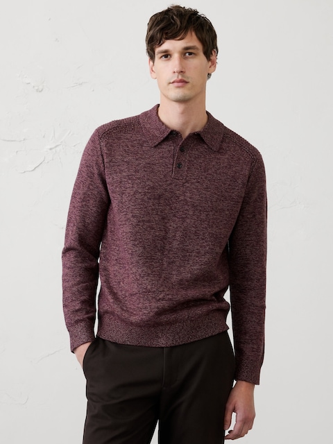 Lofty Textured Sweater Polo