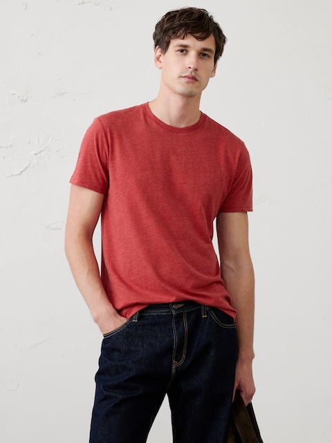 Standard-Fit Premium Wash Crew-Neck T-Shirt