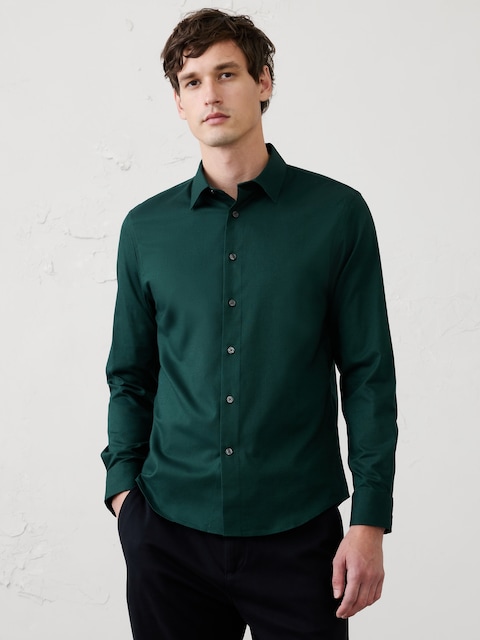 Slim-Fit Untucked Dress Shirt