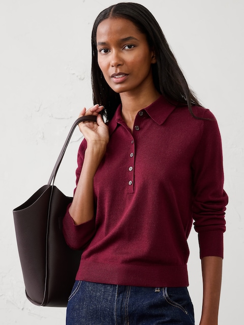 Merino Wool Sweater Polo