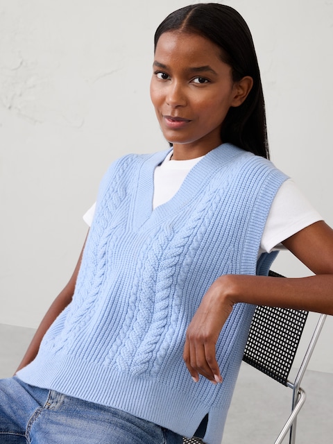 Perfectly Soft Cable Sweater Vest