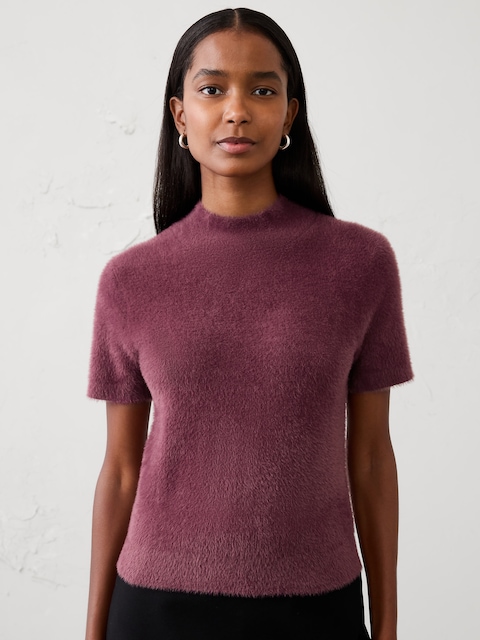Mockneck Eyelash Sweater