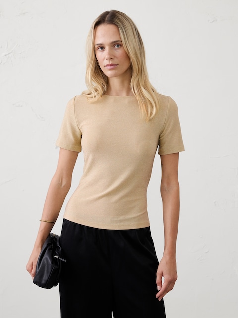 Sparkle Boatneck Top