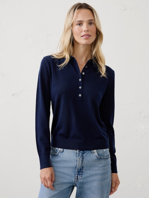 Merino Wool Sweater Polo