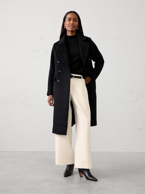 Wide-Leg Mid-Rise Heavy Bistretch Pant