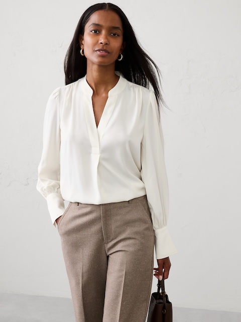 Volume-Sleeve Blouse