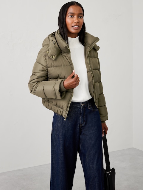 Short Hooded Puffer Jacket