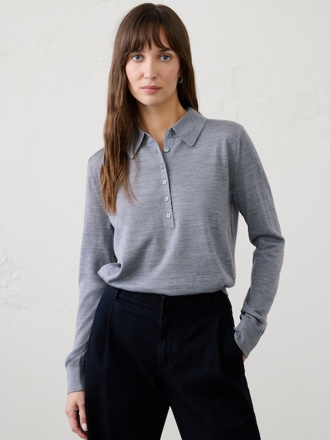 Merino Wool Sweater Polo