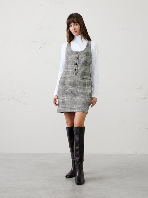 Layering Menswear Mini Shift Dress