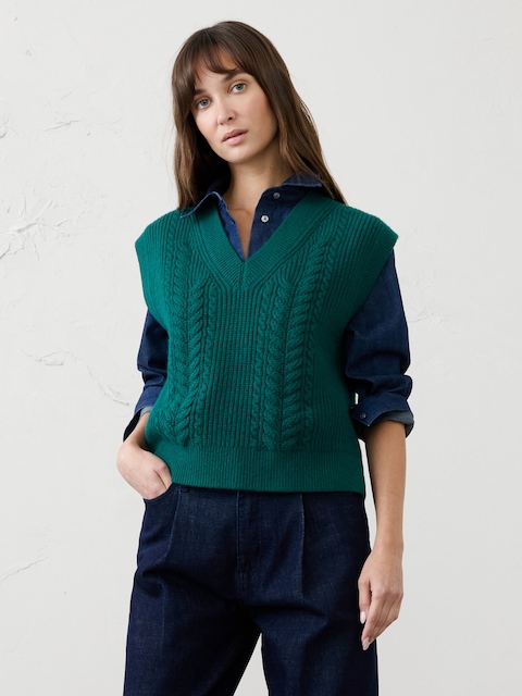 Perfectly Soft Cable Sweater Vest