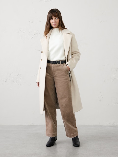 Straight-Leg Mid-Rise Corduroy Pant