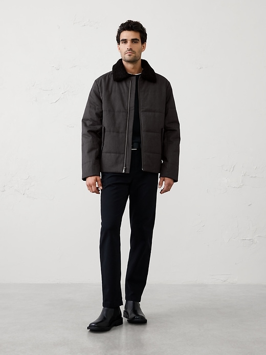 Sherpa Collar Puffer Jacket | Banana Republic Factory