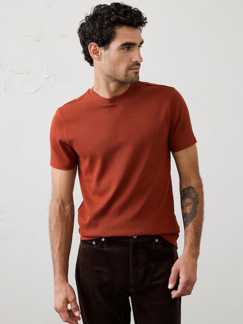 Mini Ribbed Crew-Neck T-Shirt