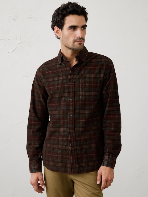 Slim-Fit Fine Wale Corduroy Shirt