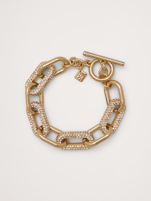 Pave Paperclip Bracelet