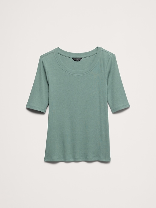Ribbed Elbow-Sleeve T-Shirt, photo 7 of 20