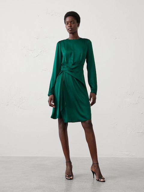 Draped Asymmetrical Mini Dress