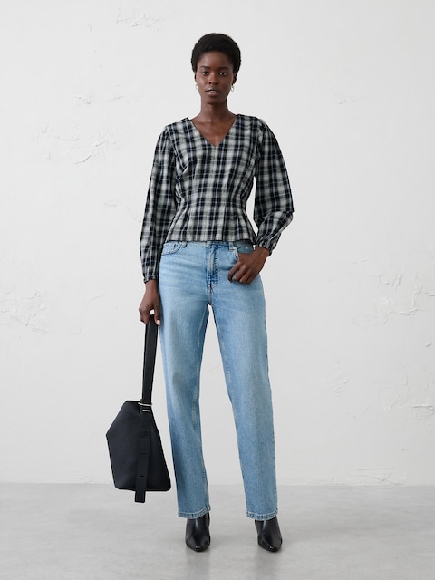 Flannel Pintuck Blouse