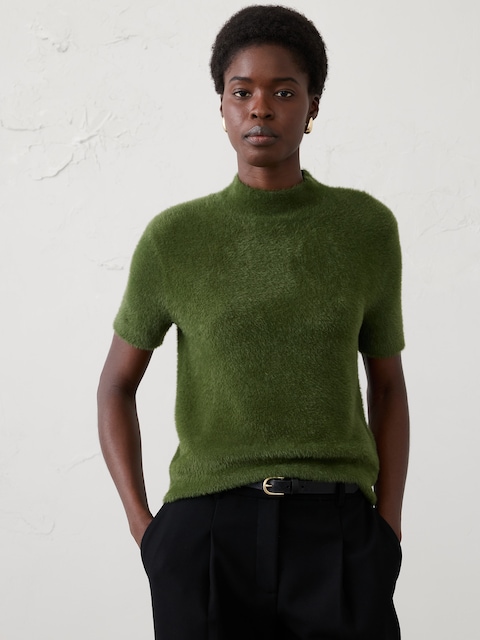 Mockneck Eyelash Sweater
