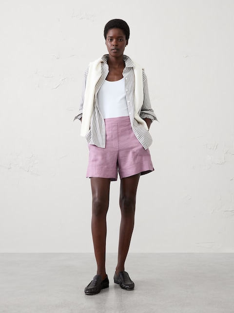 Anyday Linen-Blend High-Rise Short