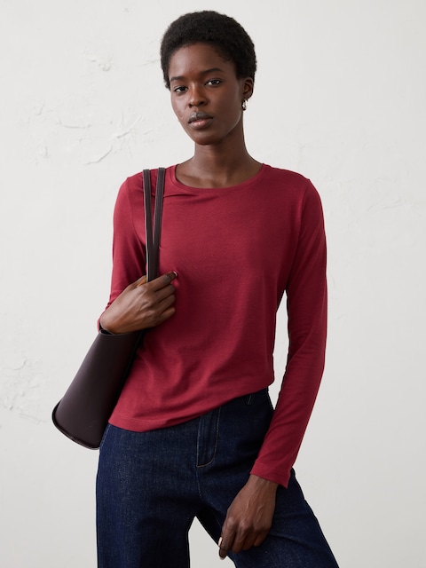 Timeless Long-Sleeve Crew-Neck T-Shirt
