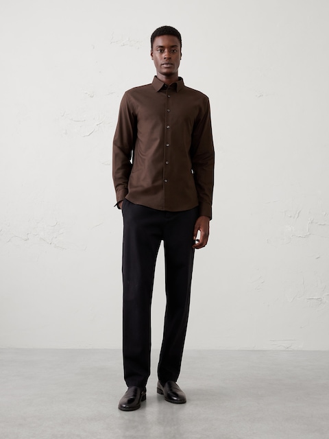 Slim-Fit Untucked Dress Shirt