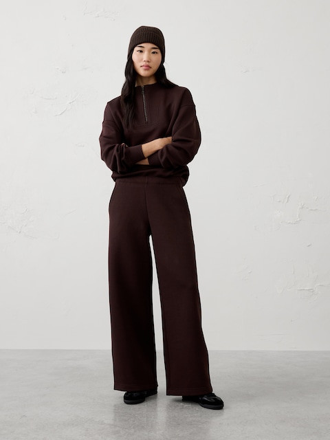 Weekender Wide-Leg Mid-Rise Pull-On Pant