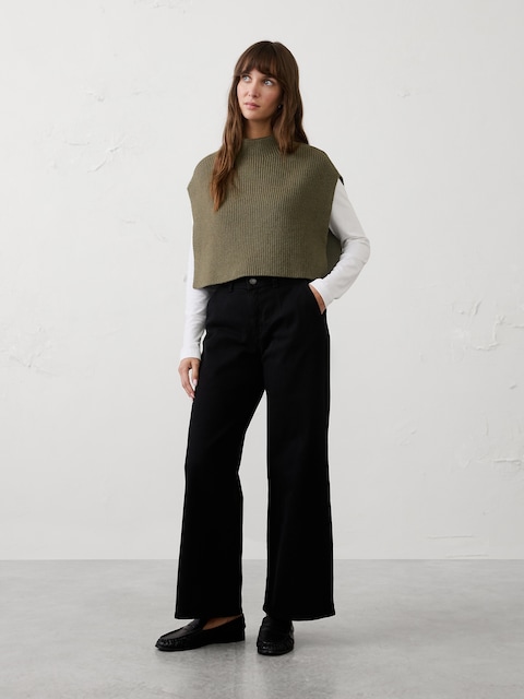 Mock-Neck Sweater Bib