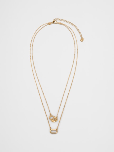 Layered Pave Link Necklace