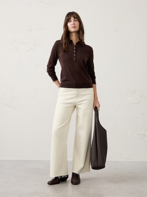 Merino Wool Sweater Polo