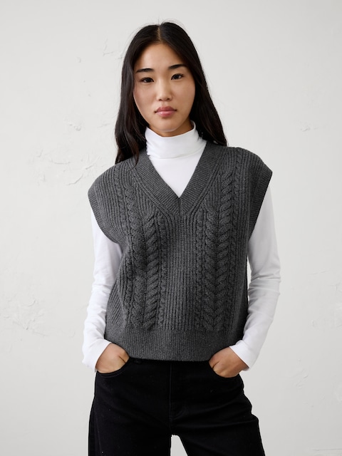 Perfectly Soft Cable Sweater Vest