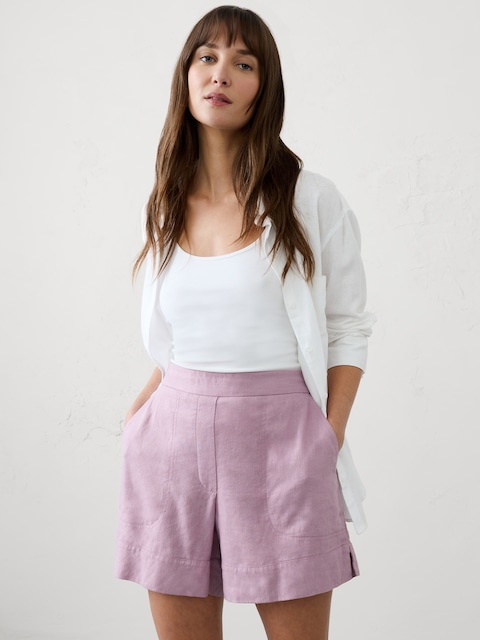 Anyday Linen-Blend High-Rise Short