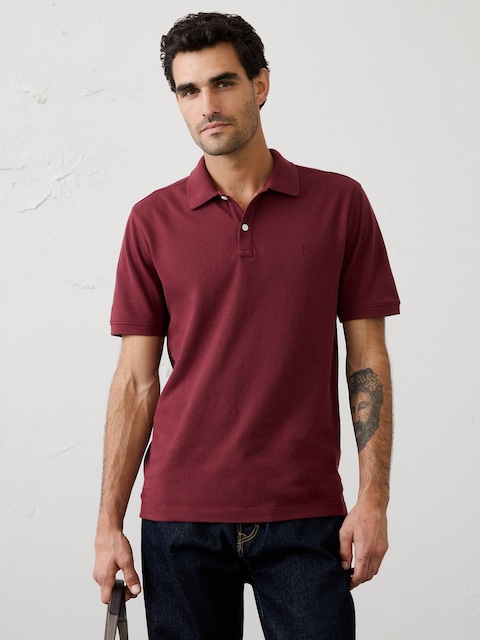 Standard-Fit Pique Polo