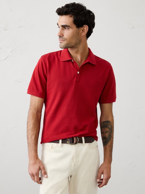Standard-Fit Pique Polo