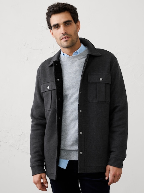 Sherpa-Lined Shirt Jacket